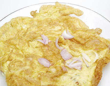 Omelet with onionの写真素材