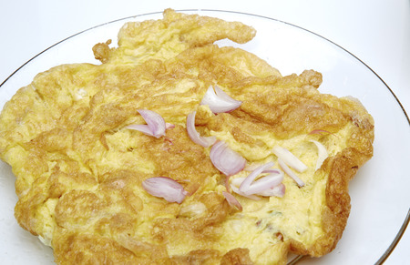 Omelet with onionの写真素材