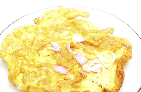 Omelet with onionの写真素材