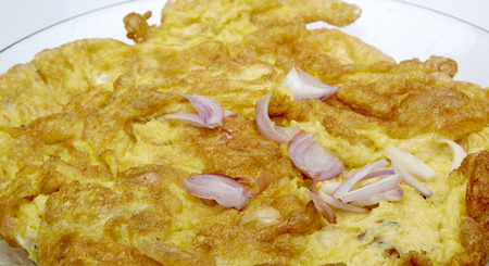 Omelet with onionの写真素材