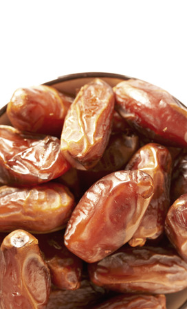 dates fruit isolated on white backgroundの写真素材
