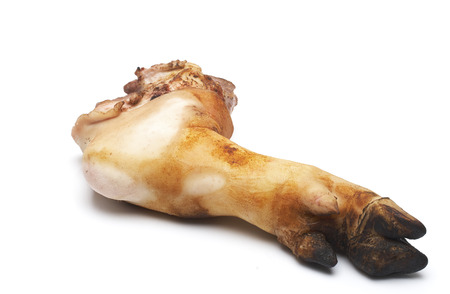 bake Pork Leg On
 a white background.の写真素材