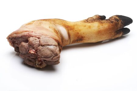 bake Pork Leg On
 a white background.の写真素材