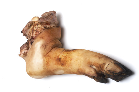 bake Pork Leg On
 a white background.の写真素材