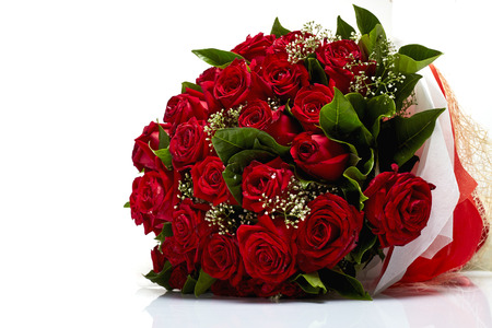 Bouquet of red rosesの写真素材