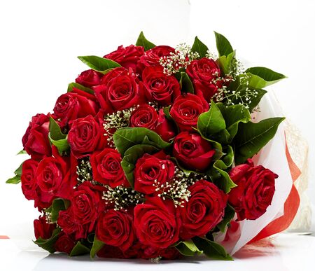 Bouquet of red rosesの写真素材