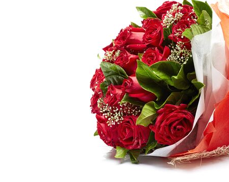 Bouquet of red rosesの写真素材
