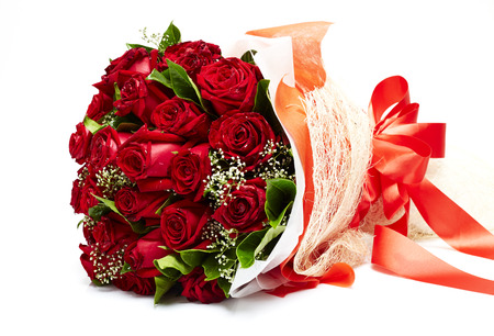 Bouquet of red rosesの写真素材