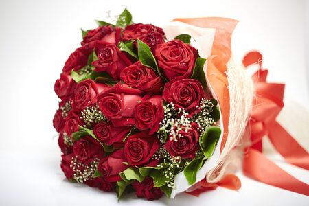 Bouquet of red rosesの写真素材