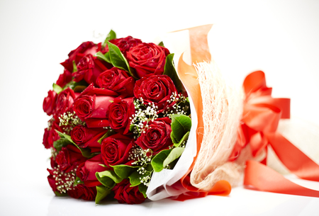 Bouquet of red rosesの写真素材