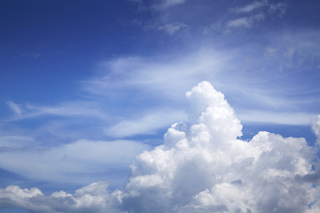 blue sky with clouds closeup