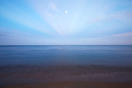 beautiful sunset on the beachの写真素材
