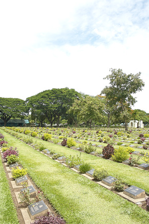 Kanchanaburi War Cemetery, Thailandのeditorial素材