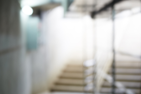 Abstract background blurred street and staircase, shallow depth of focus.の写真素材