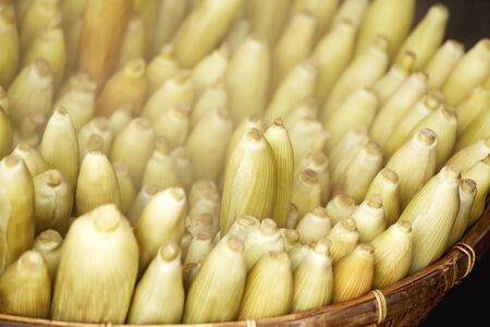 Delicious steamed corn