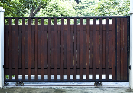 Sliding wood door with door wheel
