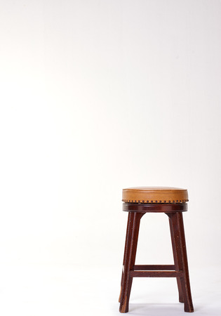 Bar stool isolated on white backgroundの写真素材