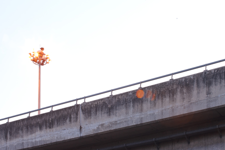Freeway overpass, viaduct in Thailandの写真素材