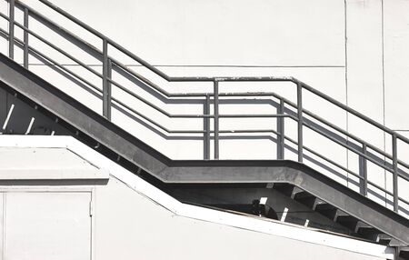 Fire escape ladder on the side of building