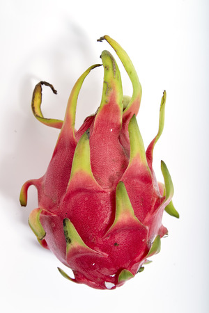 Dragon fruit isolated in white backgroundの写真素材