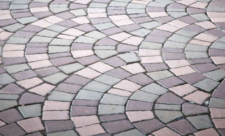 Pavement from multicolor blocks. Abstract background