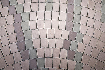 Pavement from multicolor blocks. Abstract background