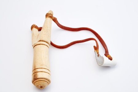 Catapult on a white backgroundの写真素材