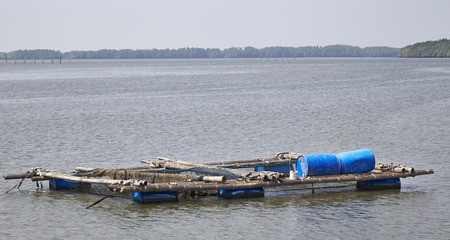 Fishermen Life Thailand, coastal mangrove forests, Chantaburiの写真素材