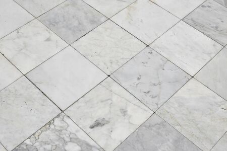 White marble texture background for decorative walkwayの写真素材