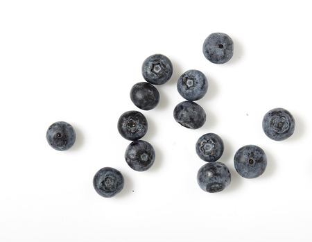 Blueberries (cyanococcus) isolated on white backgroundの写真素材