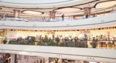 Blurred image of shopping mall and people,blurred department store lighの写真素材