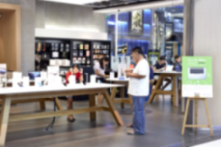 Abstract background of Department store interior , shallow depth of focus.の写真素材