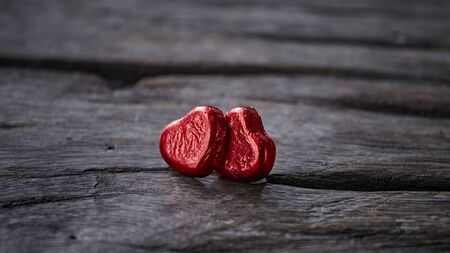Heart of chocolate sweetness of the young Valentine day
