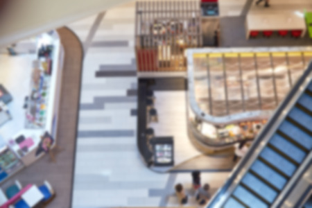 Abstract blur shopping mall background, shallow depth of focusの写真素材