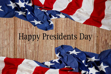 american flag wooden background.The Flag Of The United States Of America. The place to advertise, Presidents day USAの写真素材