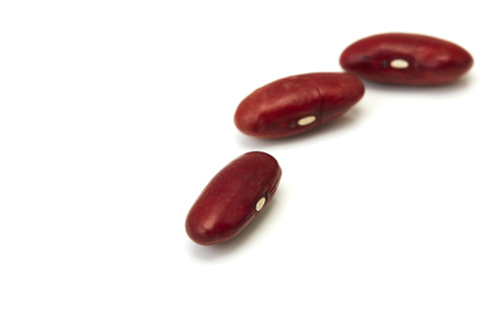red beans isolated on the white backgroundの写真素材