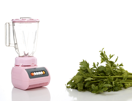 Celery Vegetable juice ,Healthy food concept green smoothie breakfastの写真素材