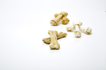 Dog bone isolated on white background, Animal lover concept