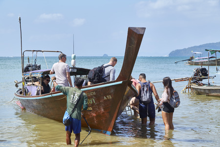 Krabi, Thailand, Feb 04 2018, Holiday in Thailand - Beautiful Island of Krabi with Sandy Beachesのeditorial素材