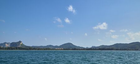 Beautiful Tropical island and sea with beach landscape - summer vacation using as backgroundの写真素材