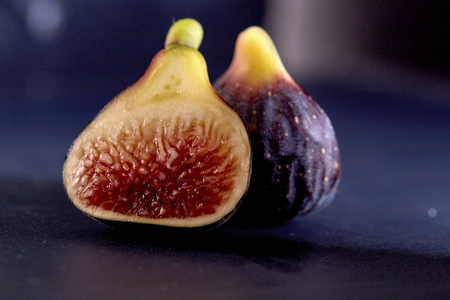 Fresh figs. Food photography nscribed in a rectangle. Copy spaceの写真素材