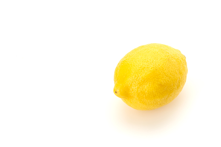 Fruit lemon on a white background and copy spaceの写真素材