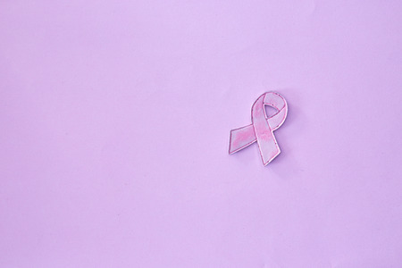 Breast cancer awareness pink and  with copy space and paste on top of a designの写真素材