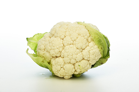 Fresh cauliflower isolated on white background. Healthy foodの写真素材