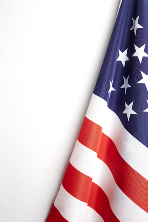4th of july independence day American flags white background Empty space for textの写真素材