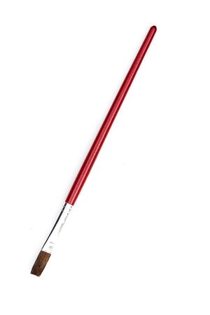 Close up paint brush isolated on white backgroundの写真素材