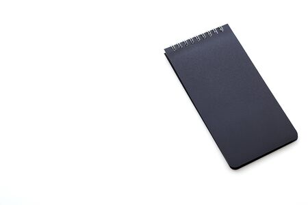 Top view Blank notepad on white background