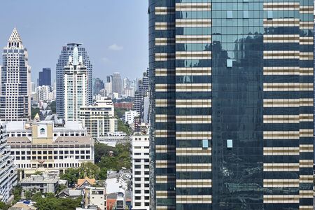 The modern buildings of the city skyscrapers, tall building, business tower at downtown, City...