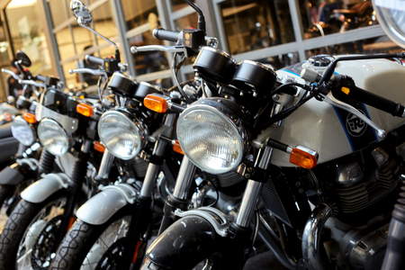 Bangkok, Thailand, Dec 13 2019 : The Royal Enfield motorcycle in thailand