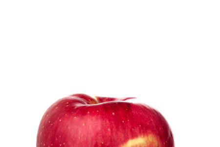 Fresh red apple fruit isolated on the white background